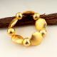 22k Gold plated Chunky Finding Stretchable bracelet, Brass handmade jewelry